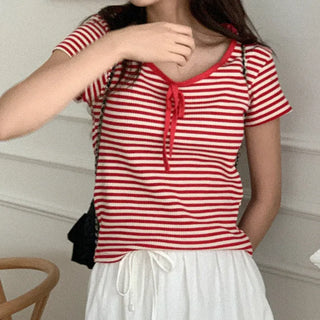 HIREKI Border Ribbon T-shirt