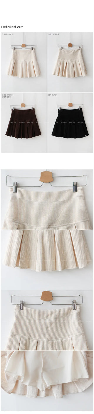 Corduroy mini skirt