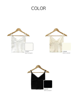 Eyelet punching lace camisole (3 colors)