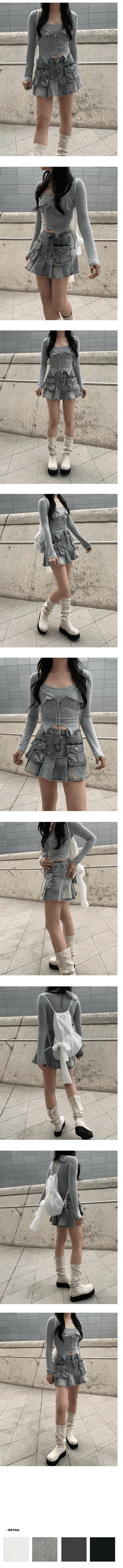 Ribbon Strap Bolero T-Shirt