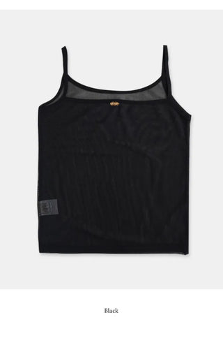Mesh layered sleeveless top