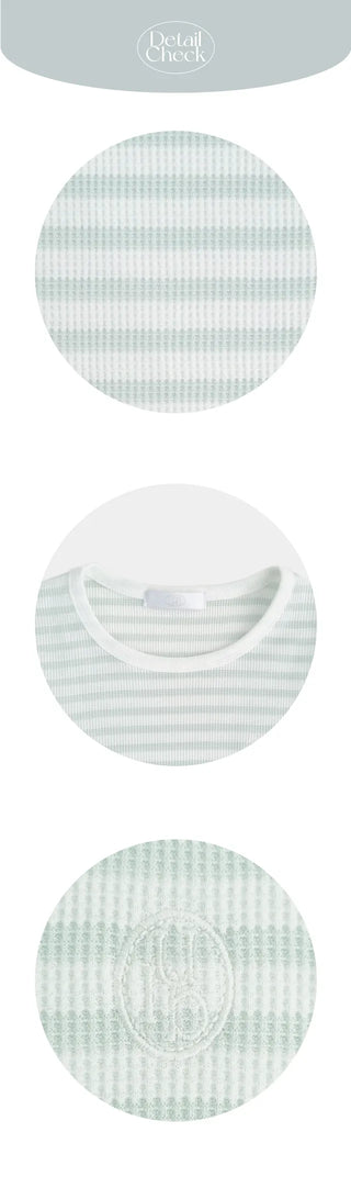 Striped long-sleeved T-shirt (3c)