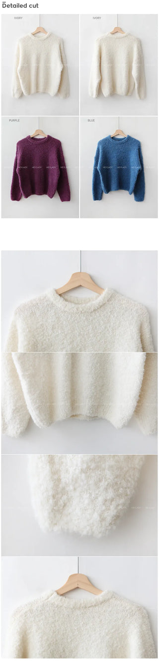Bouclé wool knit