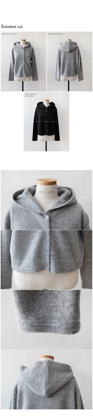 [Brushed Fleece] Casual Hooded Cardigan