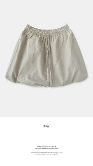 [Lined] Balloon Mini Skirt