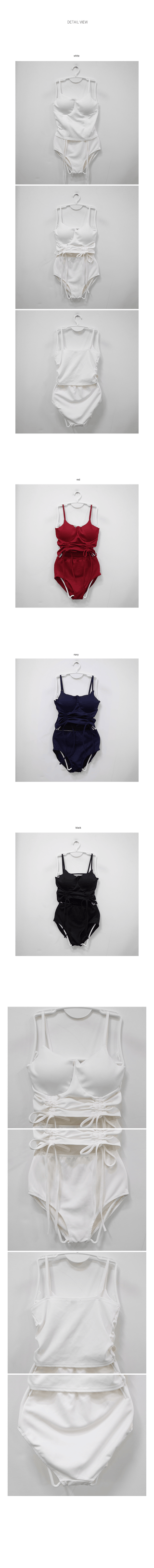 [With cups] String shirring bikini
