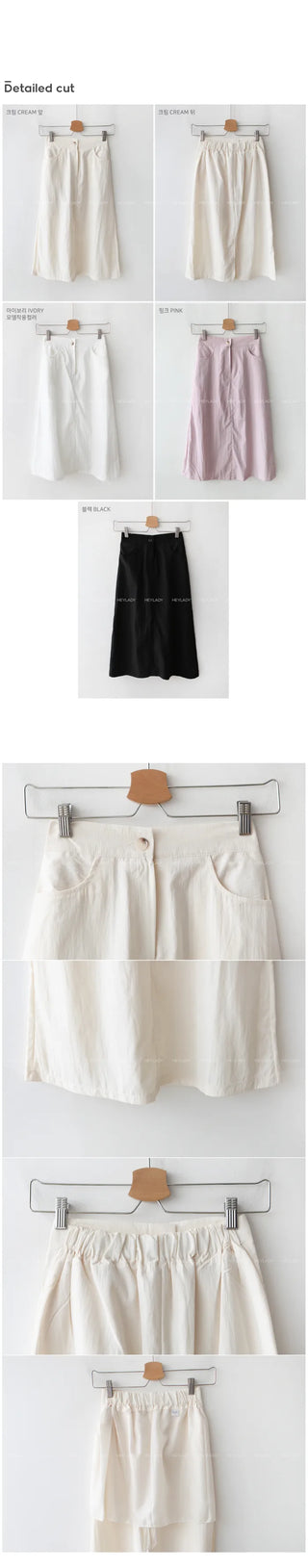 Nylon midi skirt