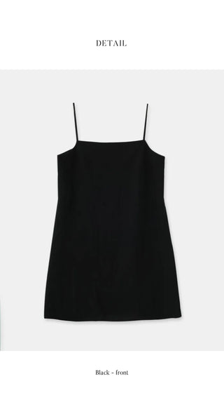 Side-button linen sleeveless dress
