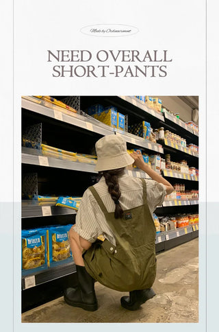 Overalls with 5/8 length shorts, 2 colors!