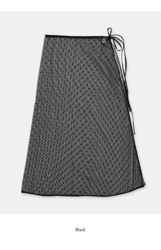 Layered sheer wrap skirt