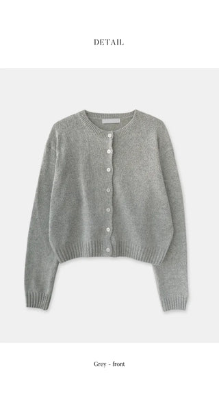 Round boucle cardigan
