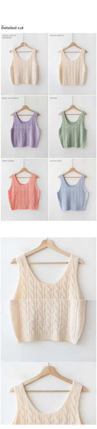 Twisted wool bustier
