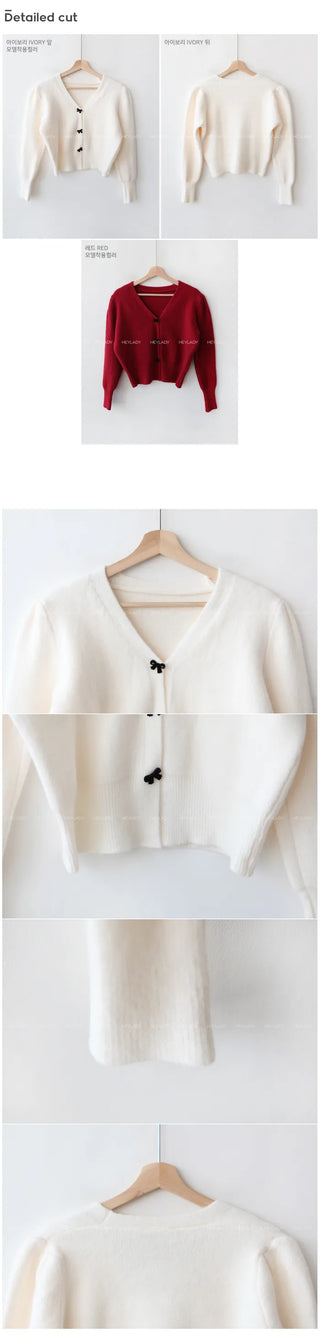 Wool Ribbon Cardigan