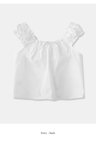 Frilled off-blouse