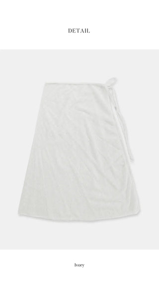 Layered sheer wrap skirt