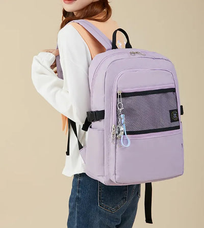 Keyring Mesh Pocket Casual Backpack (4 colors)