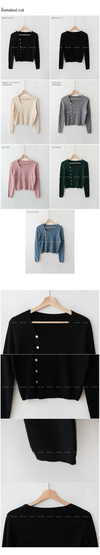 Asymmetrical Button Knit Cardigan
