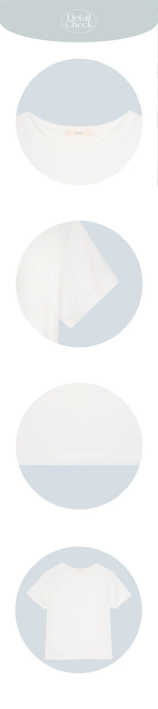 Round cotton modal short-sleeved T-shirt (5cm)