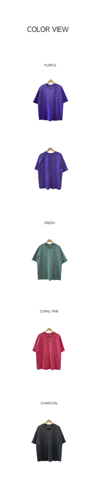 [Unisex] Pigment Stitch Oversized Short-Sleeve T-Shirt (4 colors)