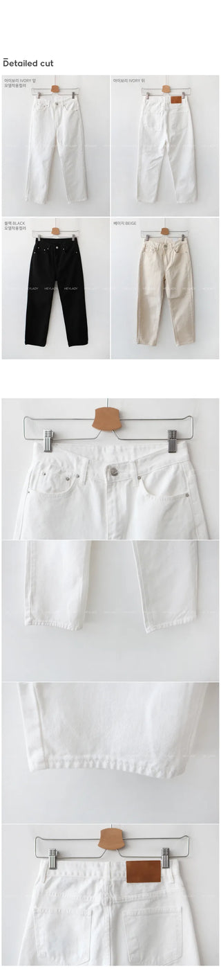 Straight cotton pants