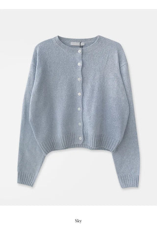 Round boucle cardigan
