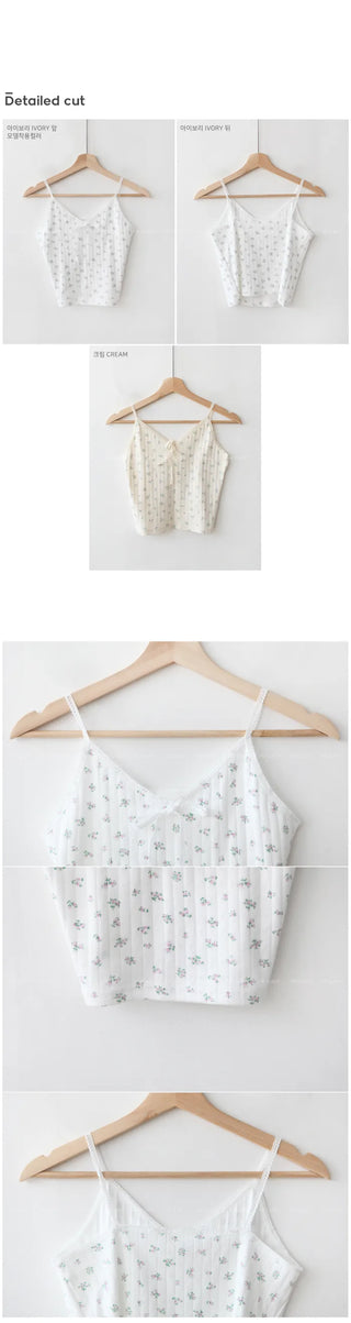 Flower lace ribbon sleeveless