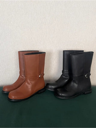 Buckle Half Boots
