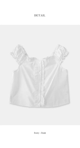 Frilled off-blouse