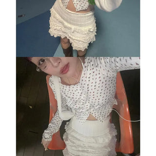 Flower Camisole Cardigan Set