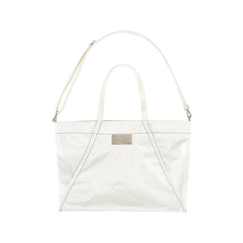 BIG COATING TOTE BAG IN WHITE