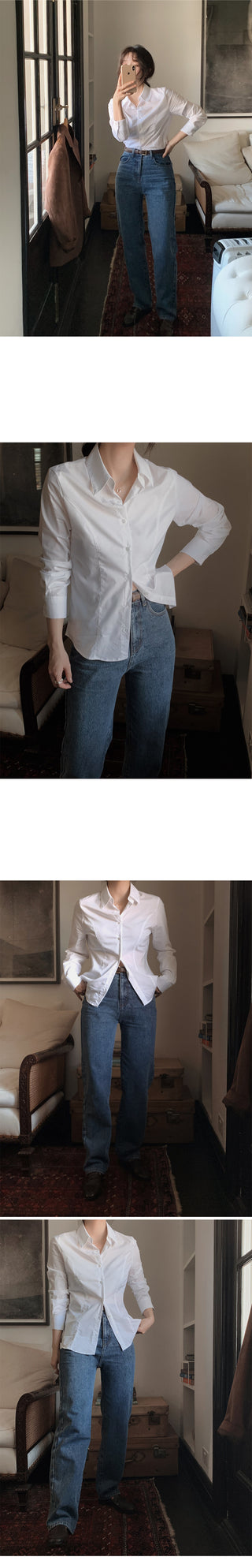 (basic/cropped) Striped shirt - 3 colors