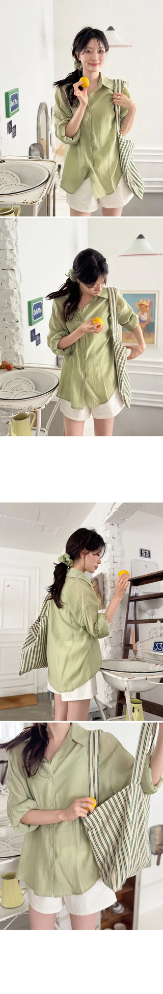 3.5-length cotton shorts
