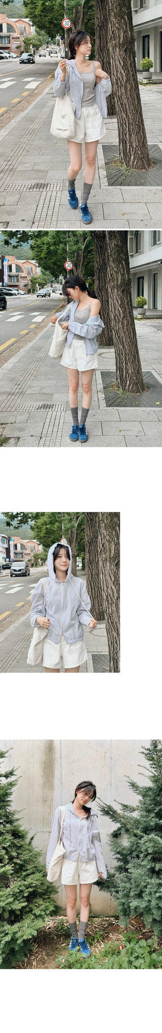 3.5-length cotton shorts