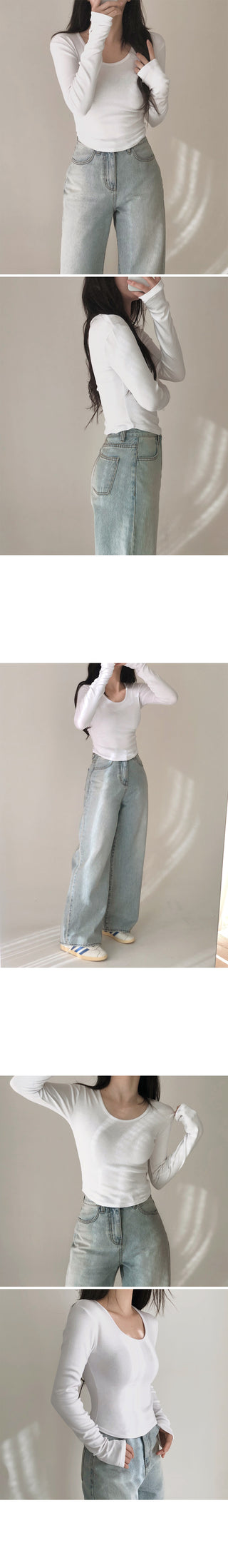 Round spandex T-shirt