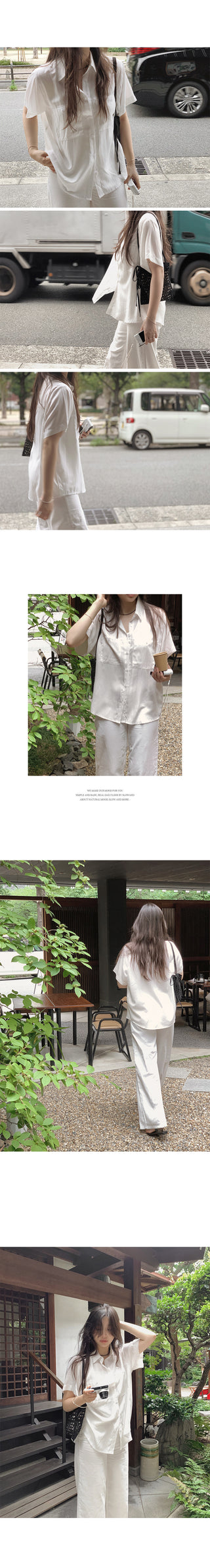 Silky 2-Pocket Blouse Shirt - 4 Colors