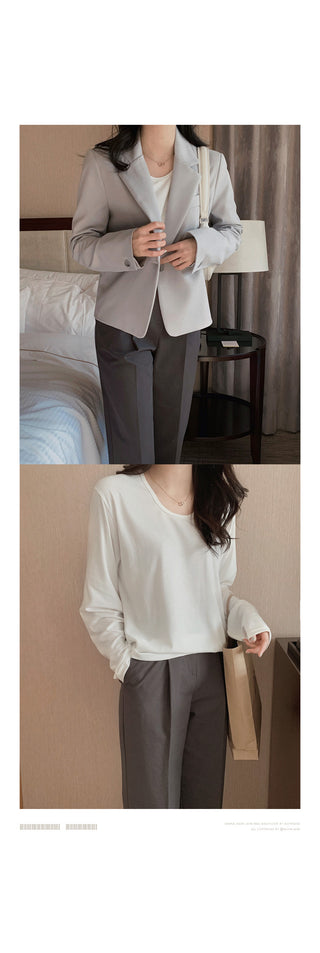 Soft U-neck T-shirt - 6 colors