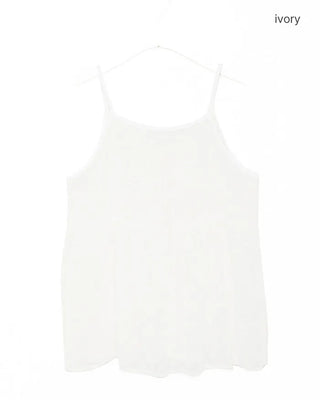 Layered sheer ribbon sleeveless top