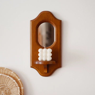Rustic Farmhouse Wall Mirror Shelf