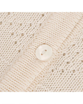 Perforated Collar Knit Jacket