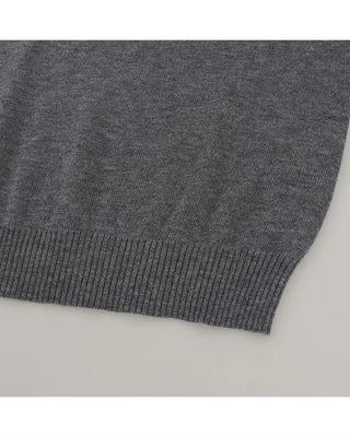 Fluffy short-sleeved summer knit with heart charm