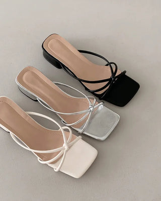 Twist strap mule slippers (3 colors)