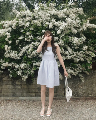 Striped border texture dress