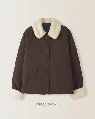 Teddy Bear Boa Collar Down Jacket