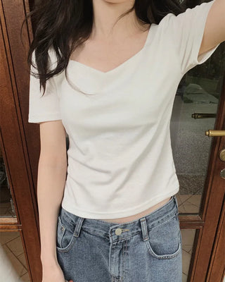 Square neck T-shirt