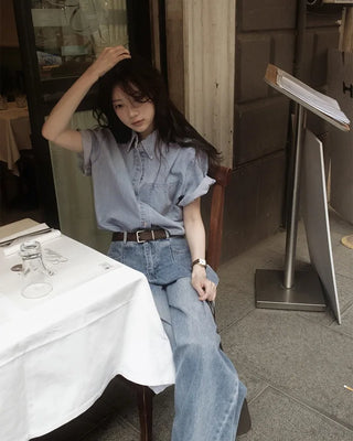Daily Cover One-Pleat Denim Pants