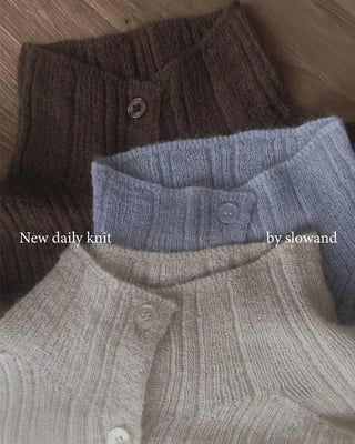 See-through knit cardigan