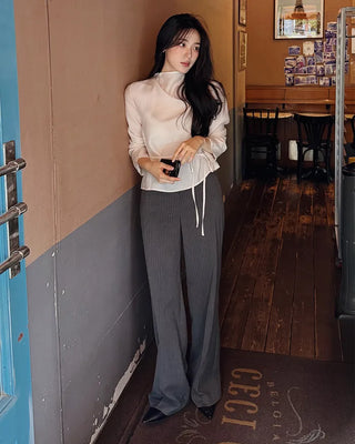 High-neck blouse