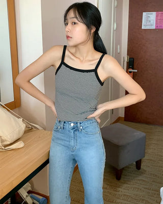 Striped sleeveless top