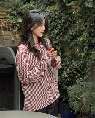 (4 colors) Slim Stripe T-shirt