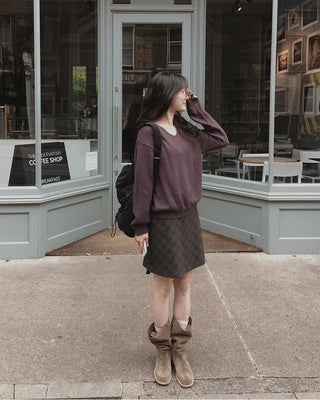 Slim Heart V-Neck Knit